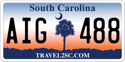 SC license plate AIG488