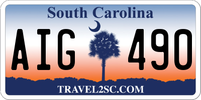 SC license plate AIG490