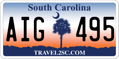 SC license plate AIG495