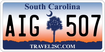 SC license plate AIG507