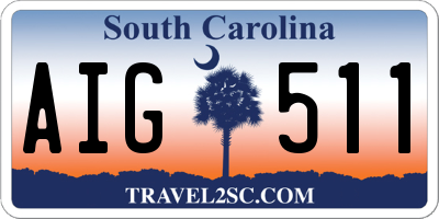 SC license plate AIG511