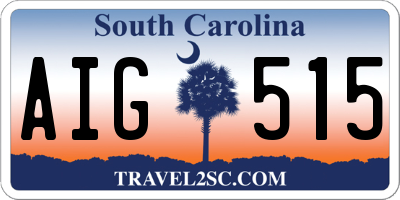 SC license plate AIG515
