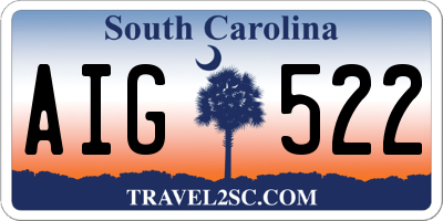 SC license plate AIG522