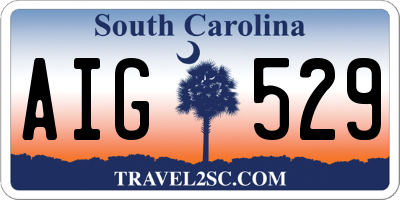 SC license plate AIG529