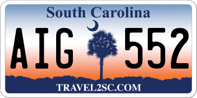 SC license plate AIG552