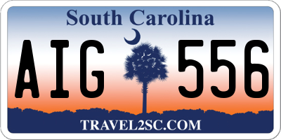 SC license plate AIG556