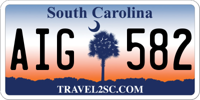 SC license plate AIG582
