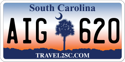 SC license plate AIG620