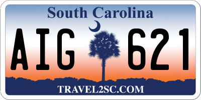 SC license plate AIG621