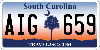 SC license plate AIG659