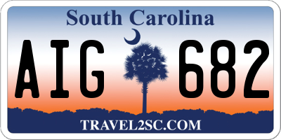 SC license plate AIG682