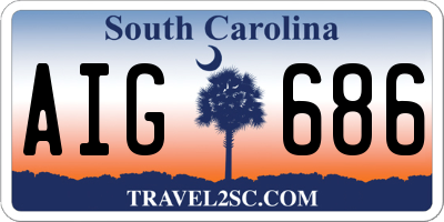 SC license plate AIG686
