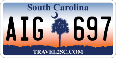 SC license plate AIG697