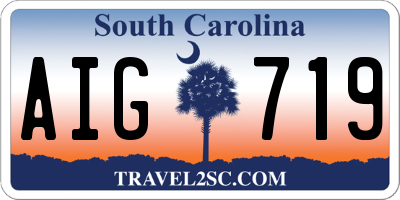 SC license plate AIG719