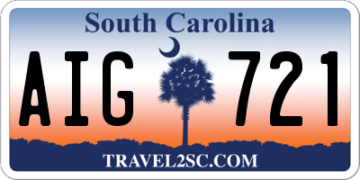 SC license plate AIG721