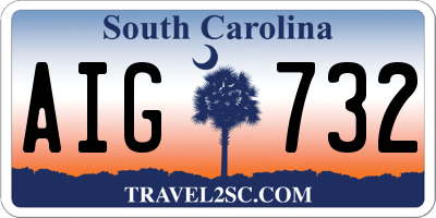 SC license plate AIG732