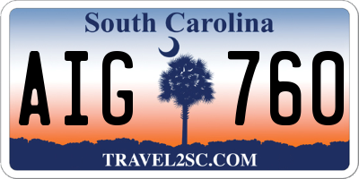 SC license plate AIG760