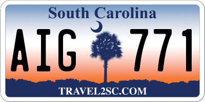 SC license plate AIG771