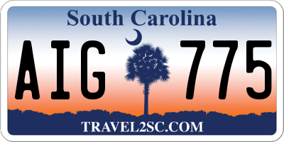 SC license plate AIG775
