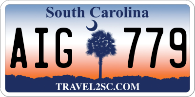 SC license plate AIG779