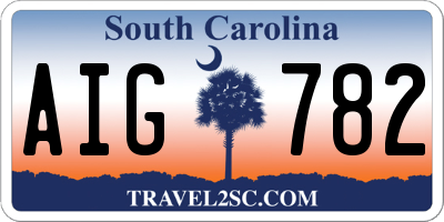SC license plate AIG782
