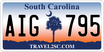 SC license plate AIG795
