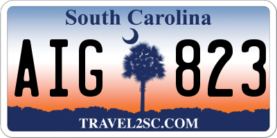 SC license plate AIG823