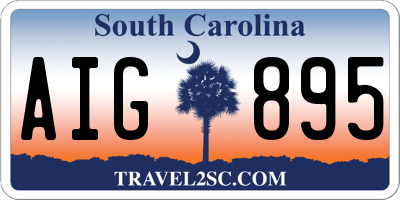 SC license plate AIG895