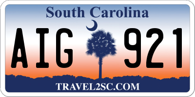 SC license plate AIG921