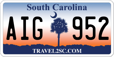 SC license plate AIG952