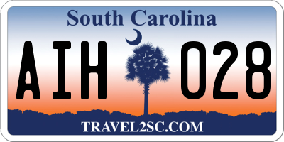 SC license plate AIH028