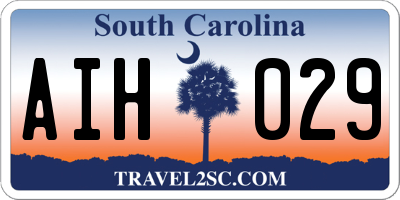 SC license plate AIH029