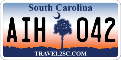 SC license plate AIH042