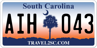 SC license plate AIH043