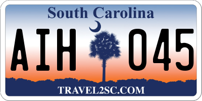 SC license plate AIH045