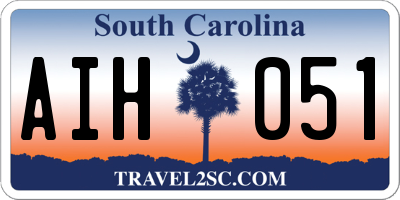 SC license plate AIH051
