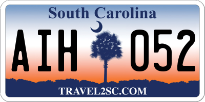 SC license plate AIH052