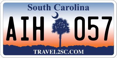 SC license plate AIH057