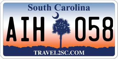 SC license plate AIH058