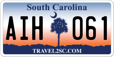 SC license plate AIH061