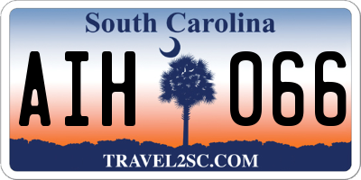 SC license plate AIH066