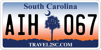 SC license plate AIH067