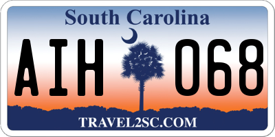 SC license plate AIH068