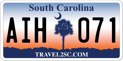 SC license plate AIH071