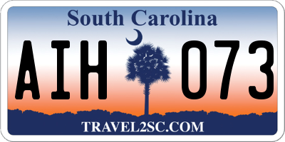 SC license plate AIH073