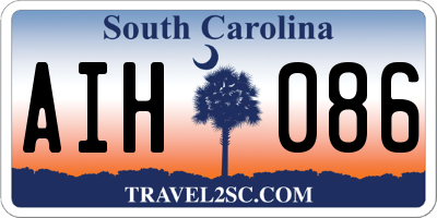 SC license plate AIH086