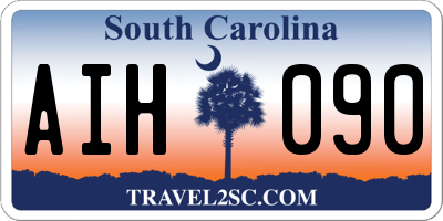 SC license plate AIH090