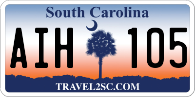 SC license plate AIH105