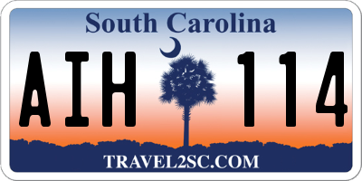 SC license plate AIH114