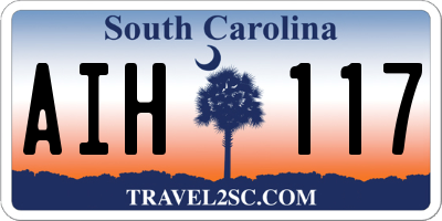 SC license plate AIH117